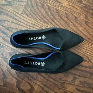 Rothy’s black size 9.5 the POINT flats